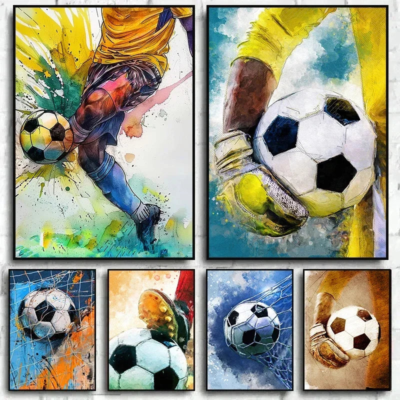 Football Art Posters for Living Room & Bedroom