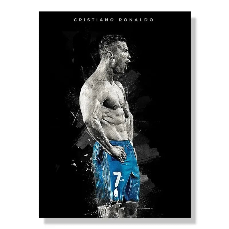 Ronaldo, Vini Jr & Zlatan Football Stars Living Room & Bedroom Wall Posters