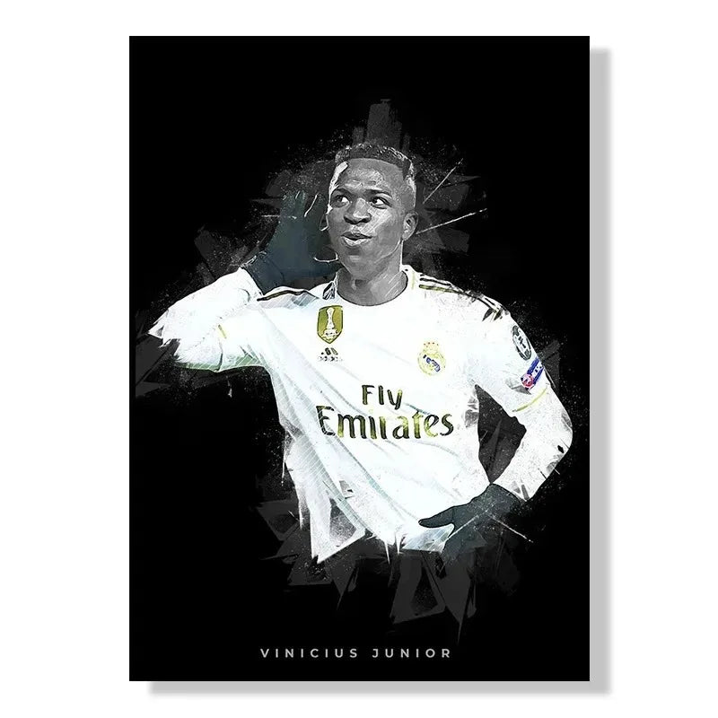 Ronaldo, Vini Jr & Zlatan Football Stars Living Room & Bedroom Wall Posters