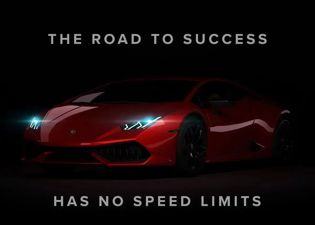 Luxury Cars Motivational Quotes Living Room & Bedroom Posters