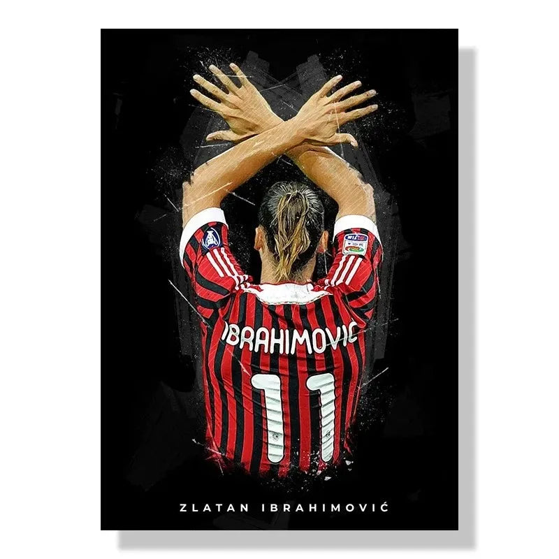 Ronaldo, Vini Jr & Zlatan Football Stars Living Room & Bedroom Wall Posters