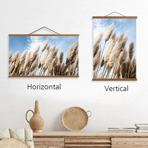 Magnetic Wooden Poster Hanger Frames 5 Colors