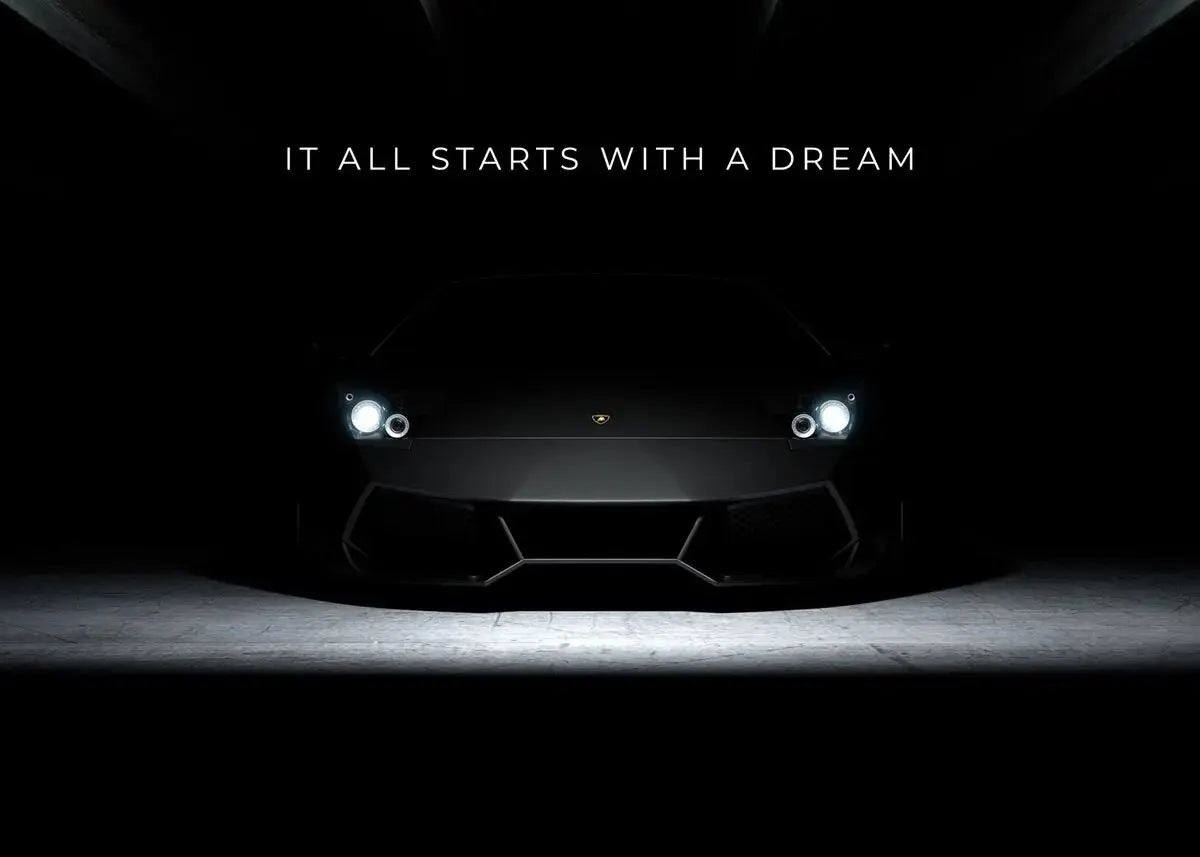 Luxury Cars Motivational Quotes Living Room & Bedroom Posters